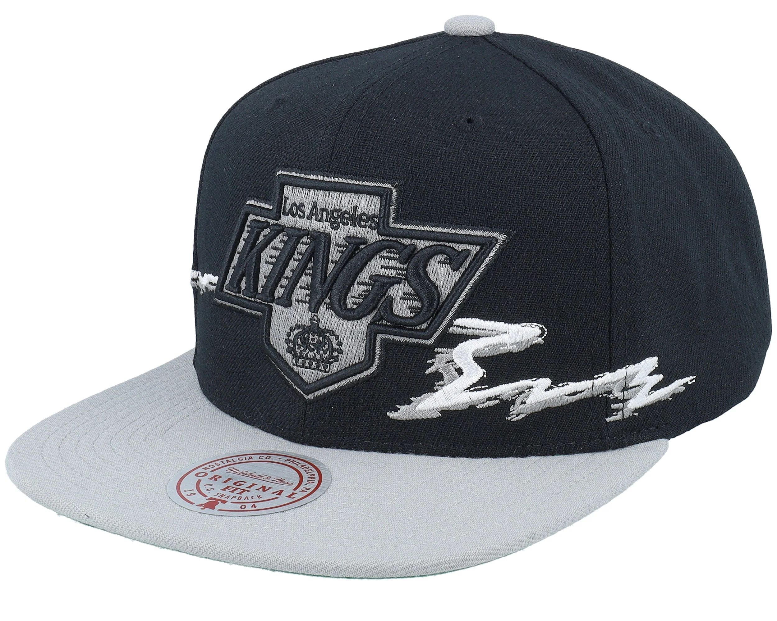 Certified Mitchell Ness Men's NHL Life Line Snapback Vntg Kings Snapback Caps Clean