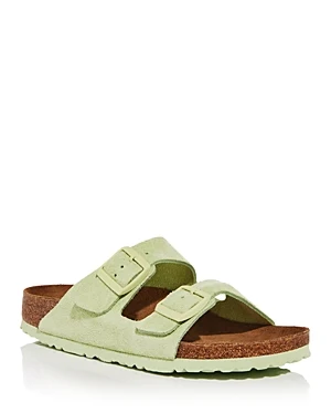 Sustainable Birkenstock Arizona Suede Leather Soft Footbed Sandals Narrow Comfortable