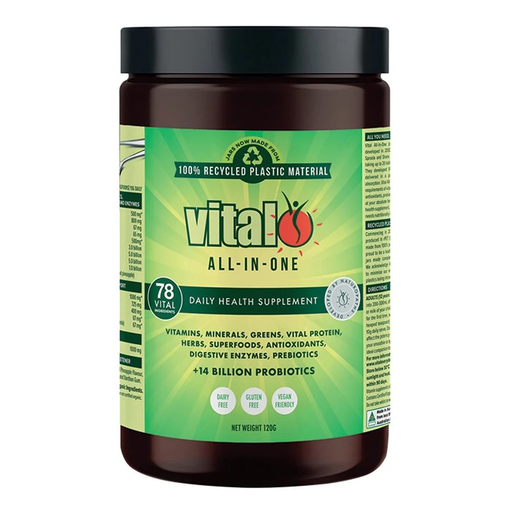 Selected Vital All in One Vital Greens Powder with Herbs Vitamins and Minerals Unflavored 120g Unique