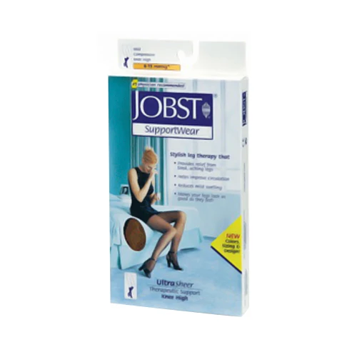 Durable Jobst Ultra Sheer Knee High Beige Stockings Medium - 1 Pair Proven