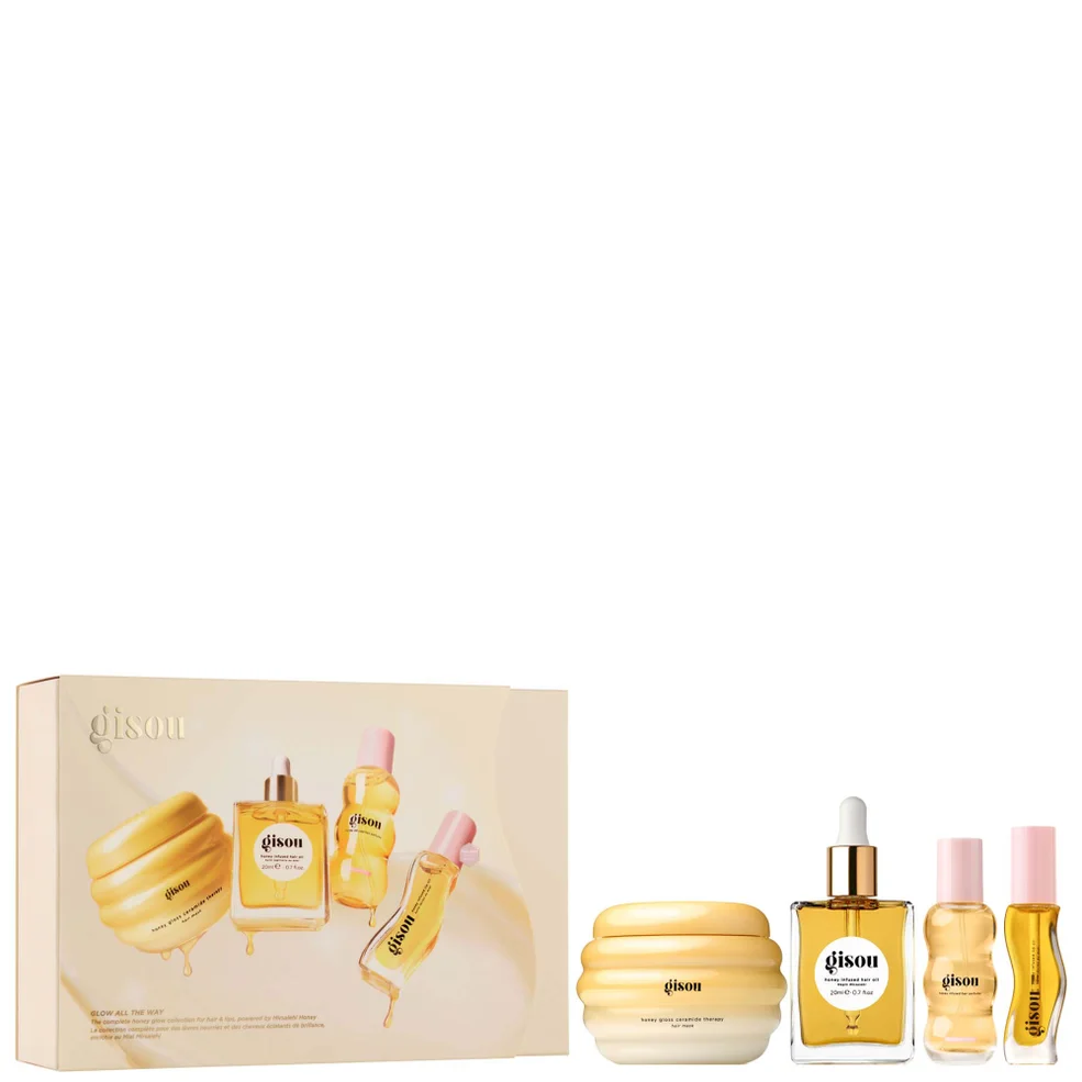 Professional GISOU GLOW ALL THE WAY HAIR AND LIP GIFT SET Long-Lasting