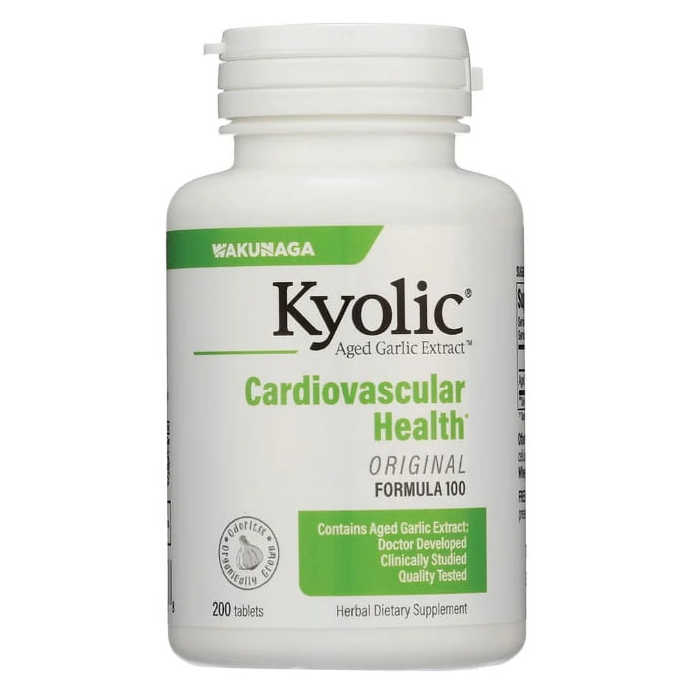 Easy-to-Use Kyolic Formula 100 Aged Garlic Extract Tablets - 200 Ea Consistent
