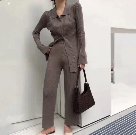 Safe Chic Knit Collared Ensemble✨ Chic Knit Collared Ensemble Convenient