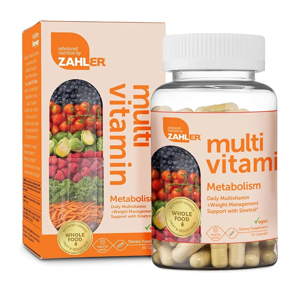 Dependable Zahler Multivitamin Metabolism Plus Weight Management Support with Sinetrol Capsules for Women and Men 60Ea Trusted