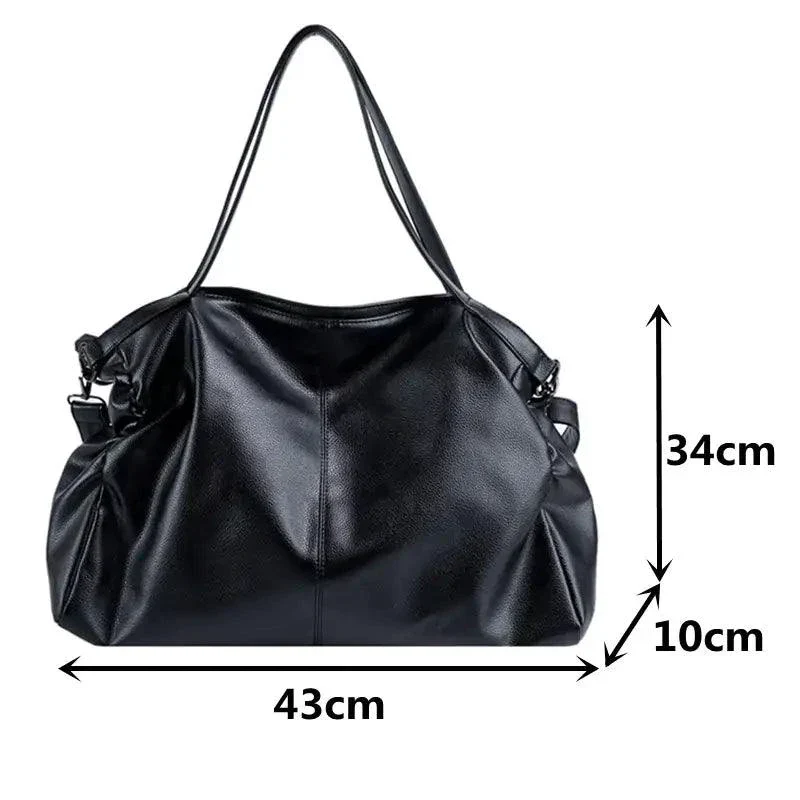 Comfortable Elegant Leather Carryall Traditional