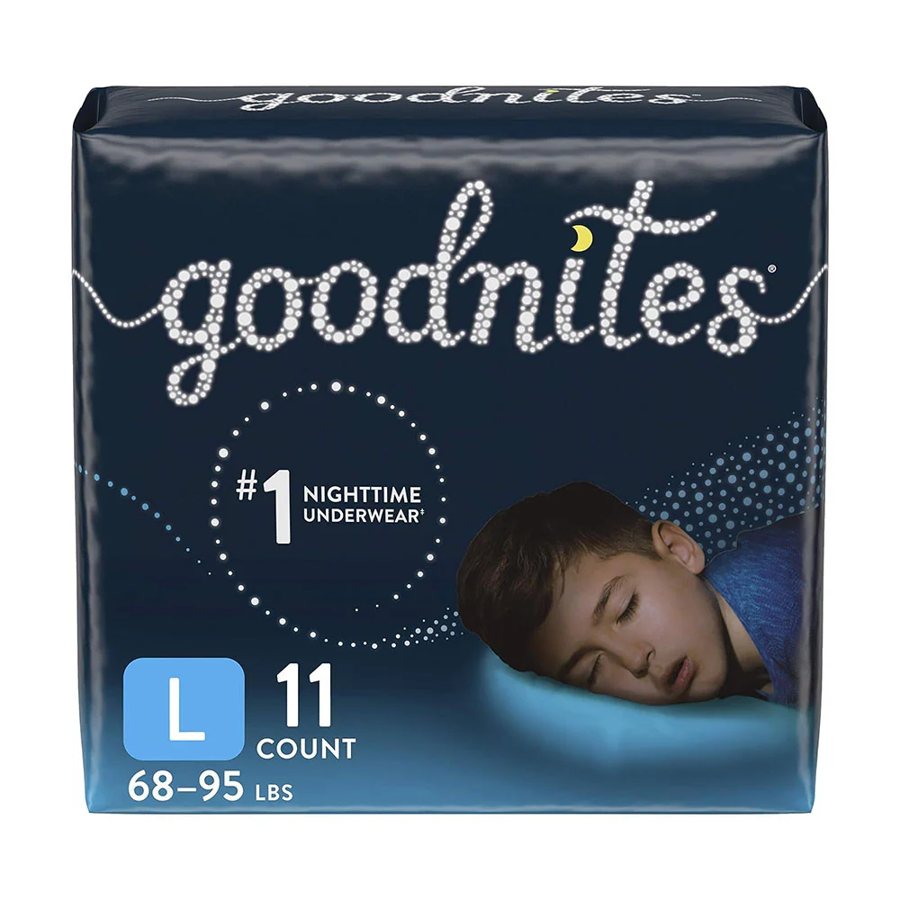 Traditional Goodnites Boys Night Time Bedwetting Underwear Size L 11 Ea Consistent