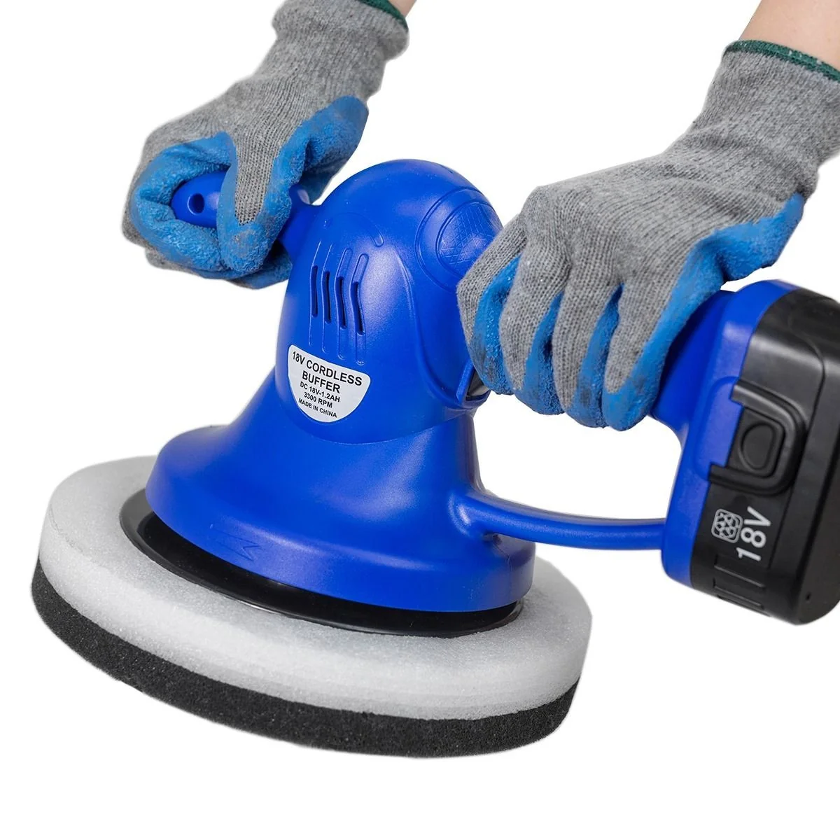 Safe 18 Volt Cordless Battery Powered Auto Polisher Buffer High-Grade