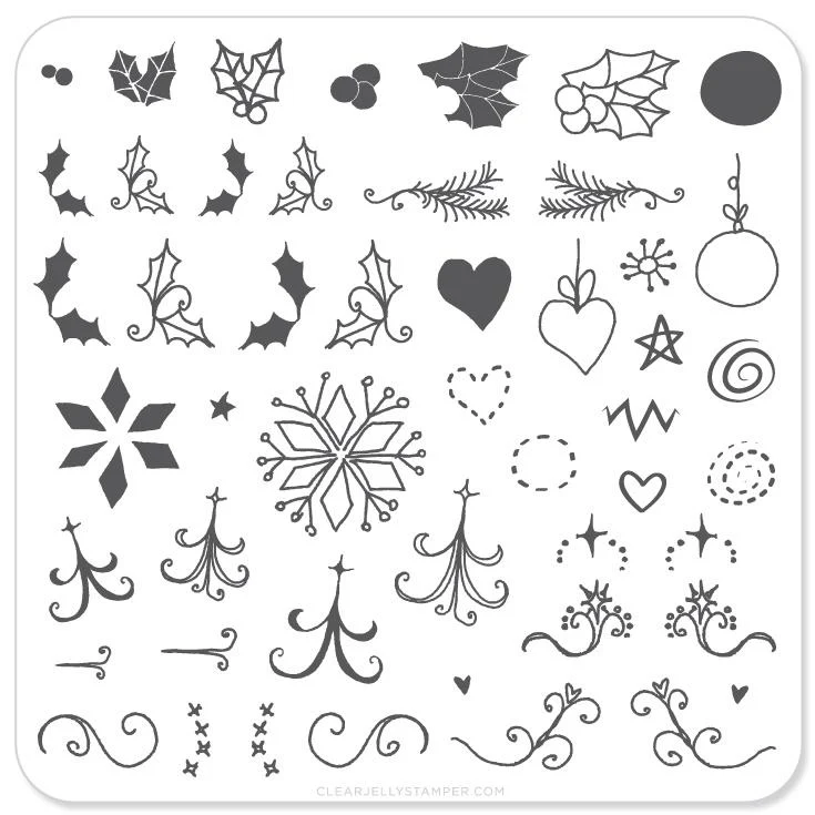Responsible Wonderfully Winter CjSC-05 - CJS Small Stamping Plate Detailed