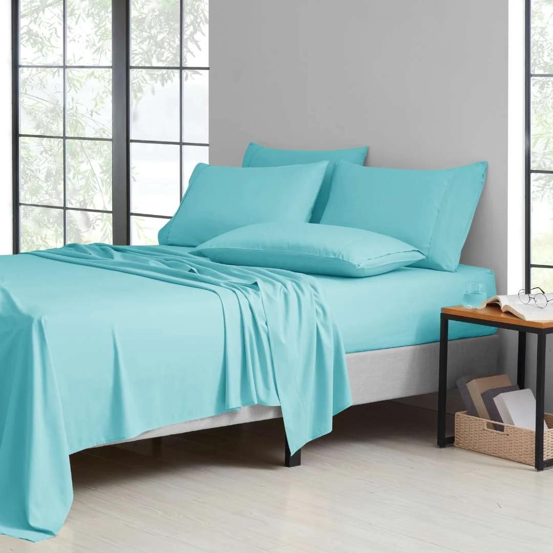 Exceptional Kathy Ireland 2000 Thread Count Cotton 6 Pc Sheet Set Clean