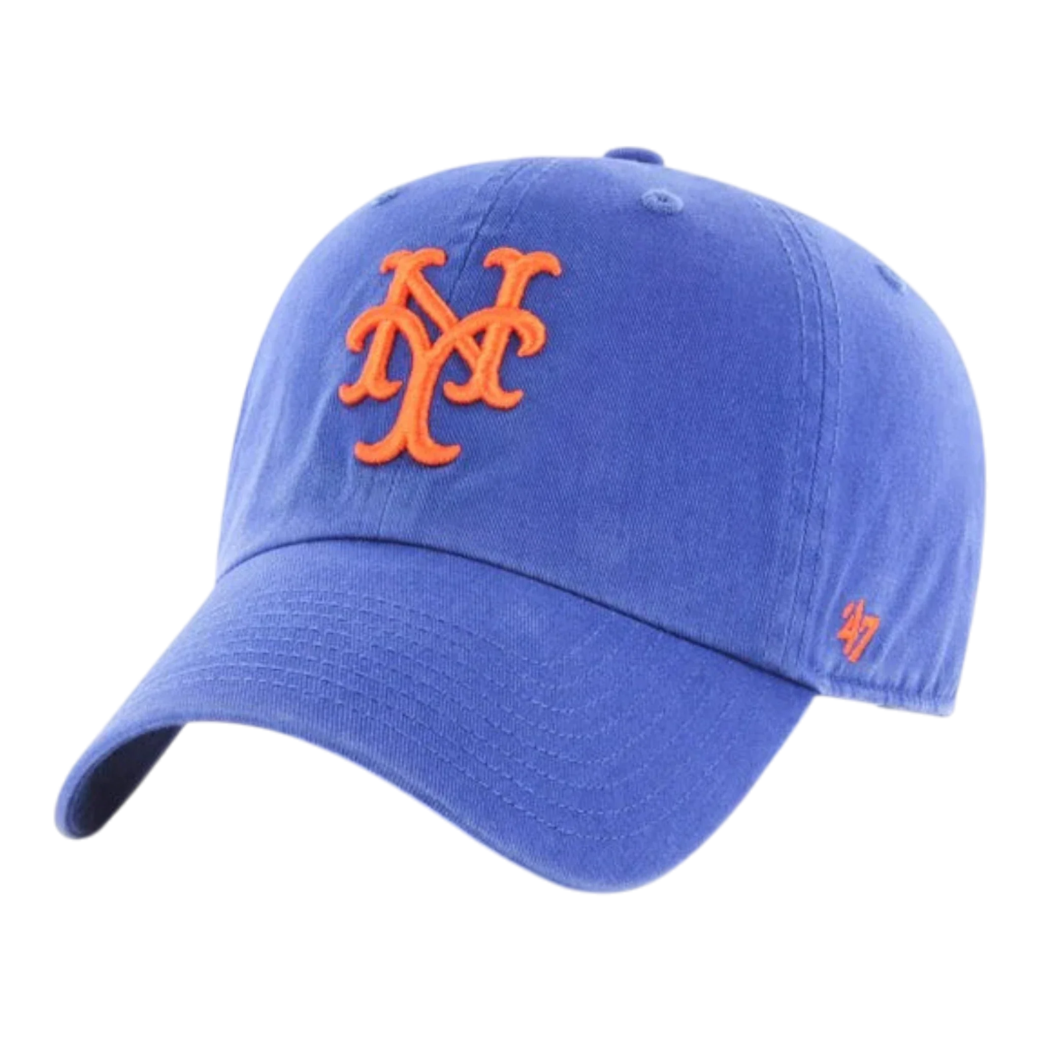 Unique 47 Brand Clean Up New York Mets Cooperstown Strapback Hat — Royal Blue Adjustable Cap Trendy