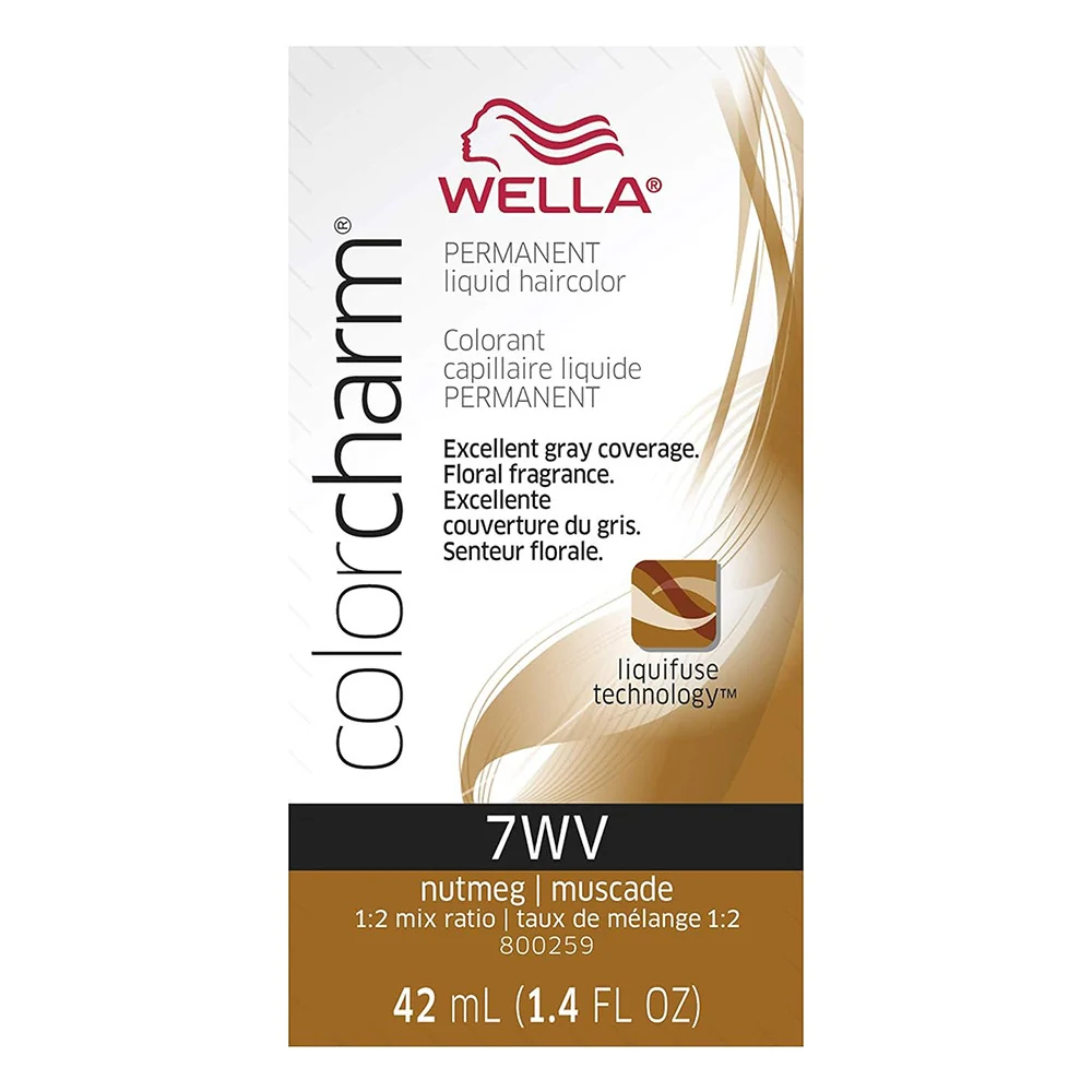 Detailed Wella Color Charm Liquid Hair Color 7WV Nutmeg 1.4 Oz Green