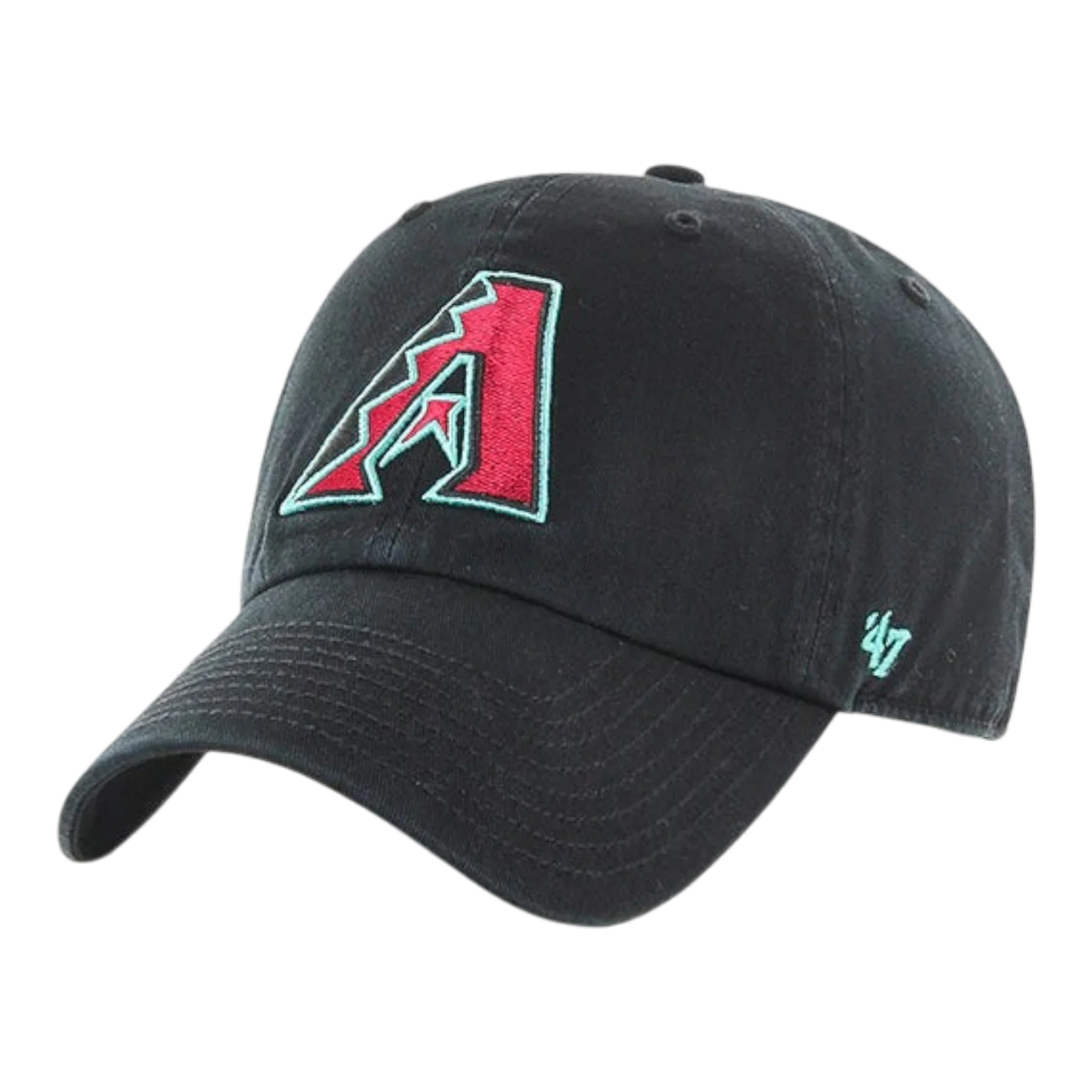 Excellent 47 Brand Clean Up Arizona Diamondbacks Strapback Hat — Black Adjustable Cap High-Performance