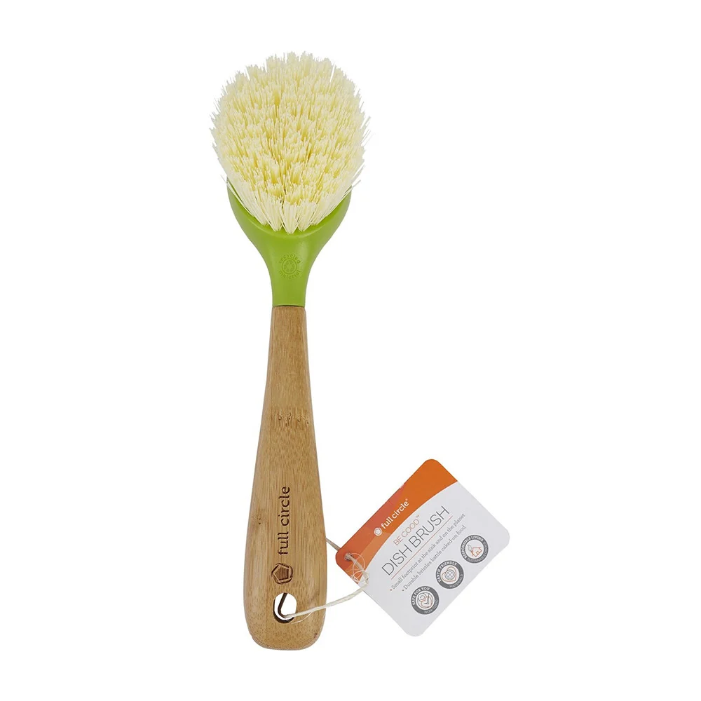 World-Class Full Circle Be Good Kitchen Dish Brush with Bamboo Handle 1 Ea Natural