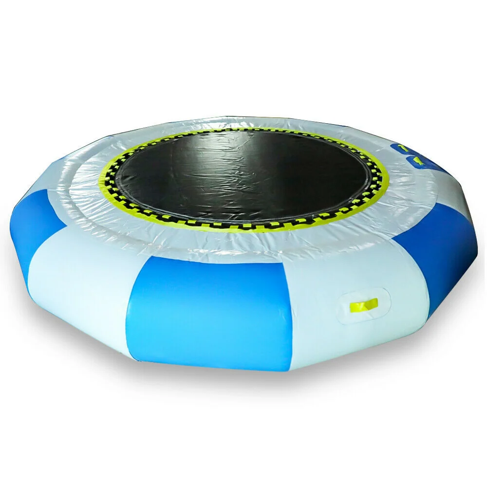 Green Premium Inflatable Floating Water Bouncer Trampoline 10' Casual