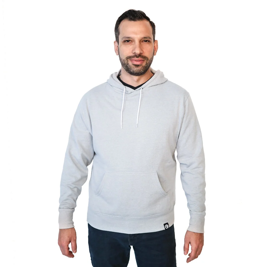 Detailed Hero Hoodie Lite Pullover Heather Gray Smart