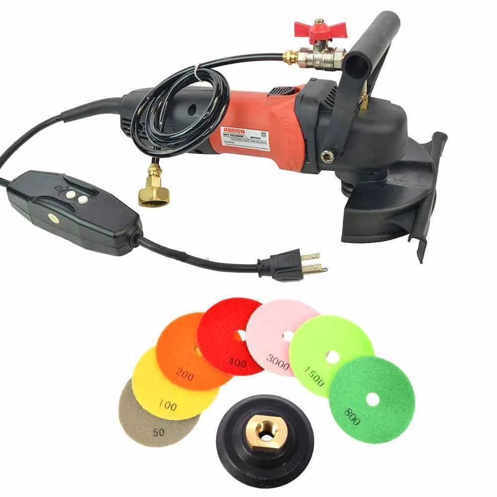 Certified 4 Electric Power Wet Marble Granite and Stone Polisher Kit High-Grade