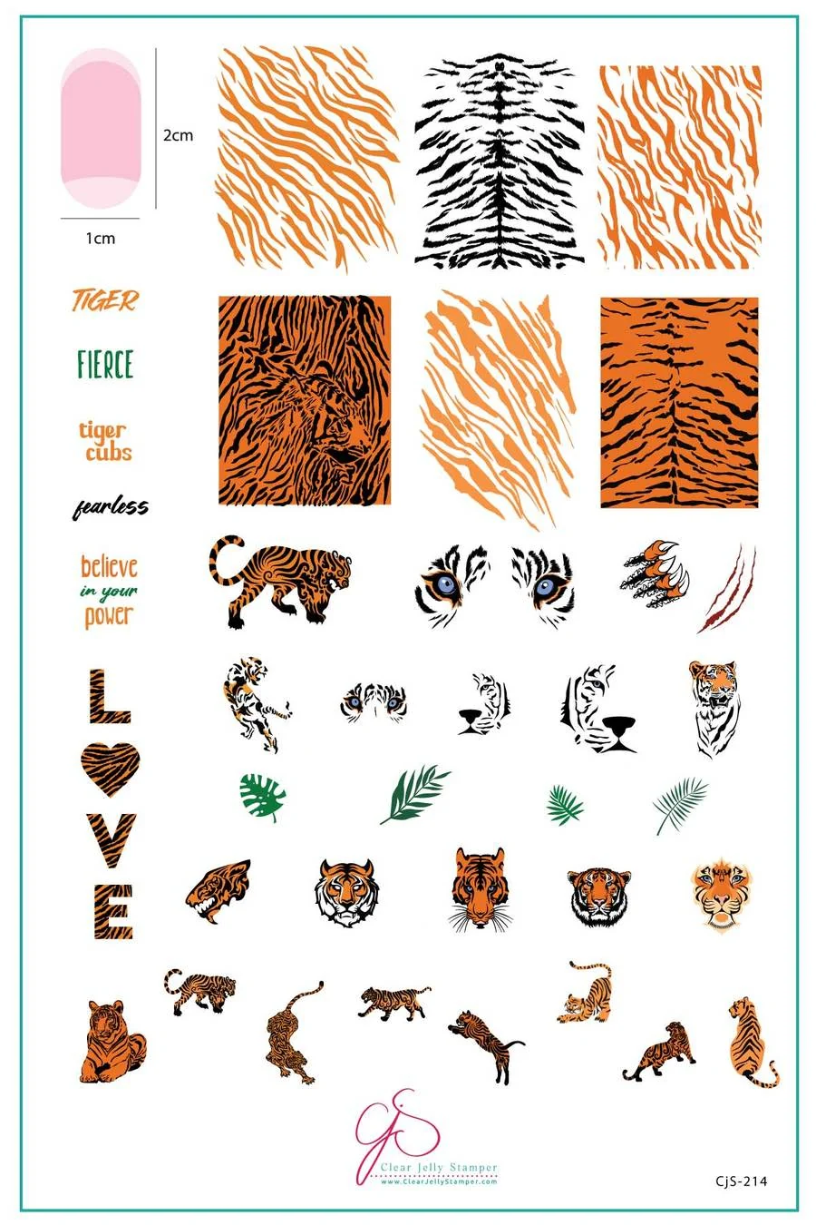 Stylish Wild Kingdom – Eye of the Tiger CjS-214 - Clear Jelly Stamping Plate Comfortable
