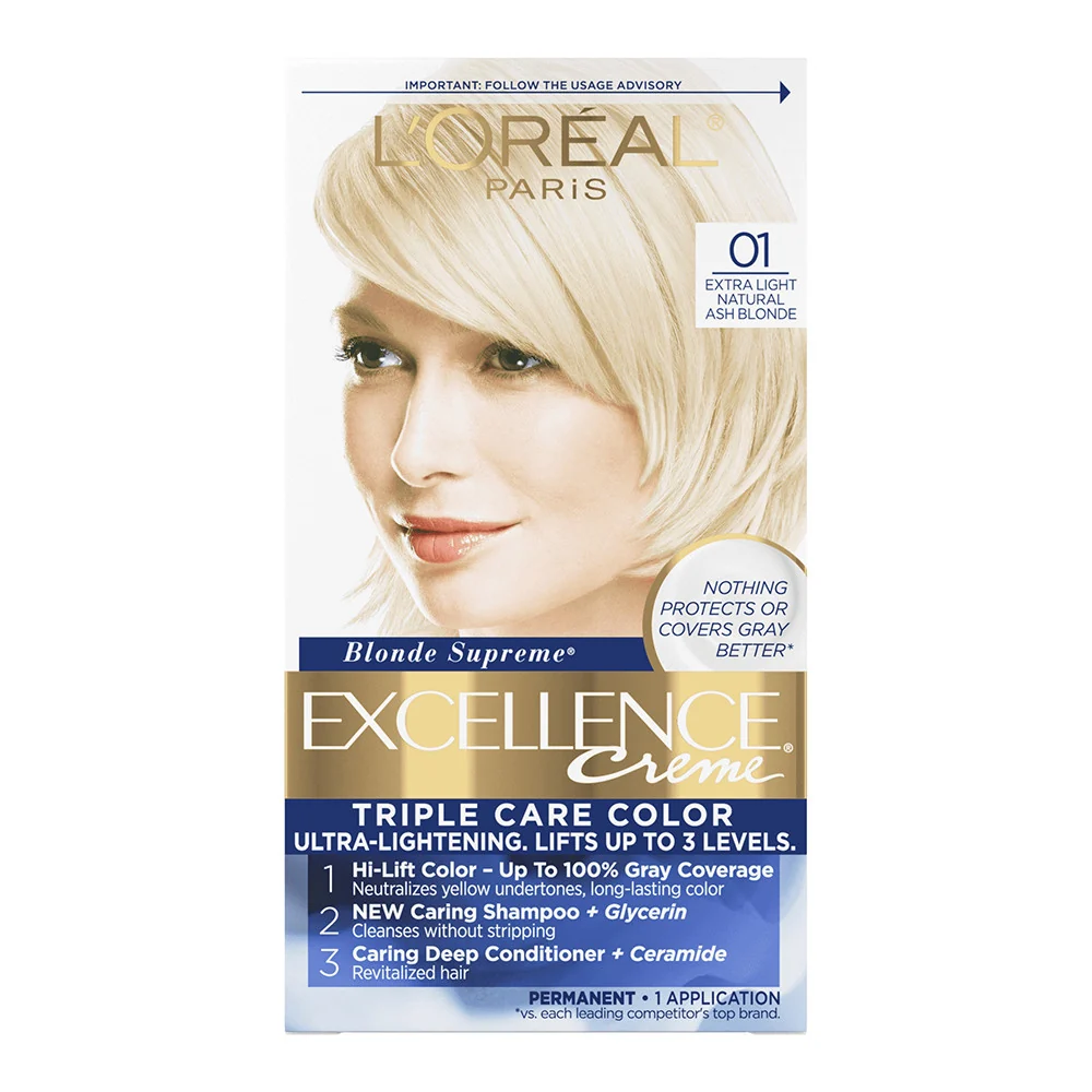 Lightweight Lo Excellence Triple Protection Hair Color Creme 1 Extra Light Blonde 1 Ea Fast