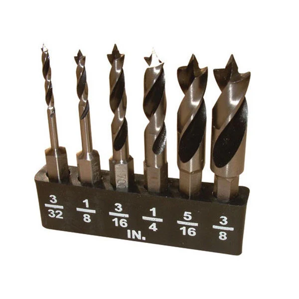 Eco-Friendly 5 Piece Stubby Brad Point Drill Bit Set Close Quarter Original