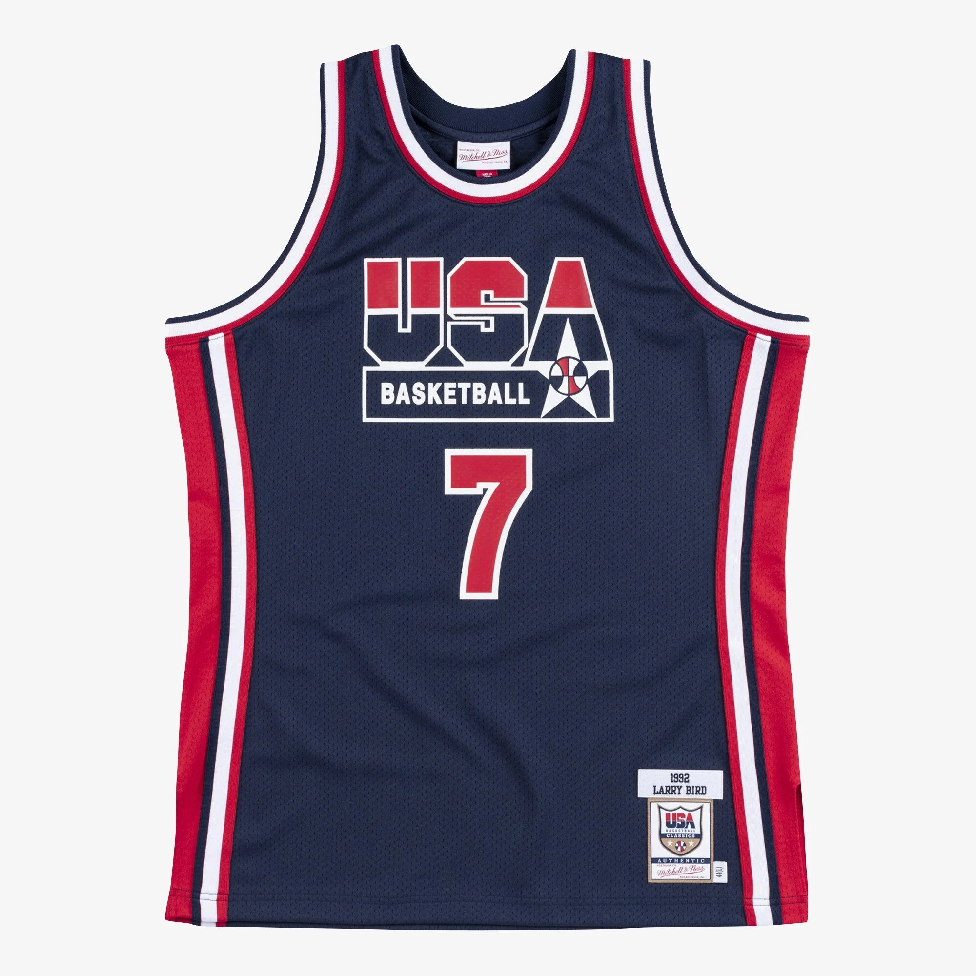 Proven Mitchell Ness Men's Jersey Team Usa 1992 Larry Bird Jerseys High-Performance