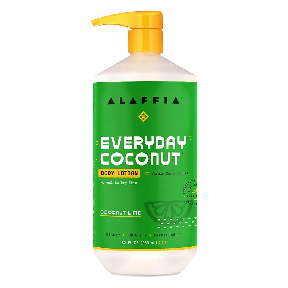 Sophisticated Alaffia EveryDay Coconut Hydrating Body Lotion Normal to Dry Skin Deep Moisturizing and Protection 32Oz 950ml Recyclable