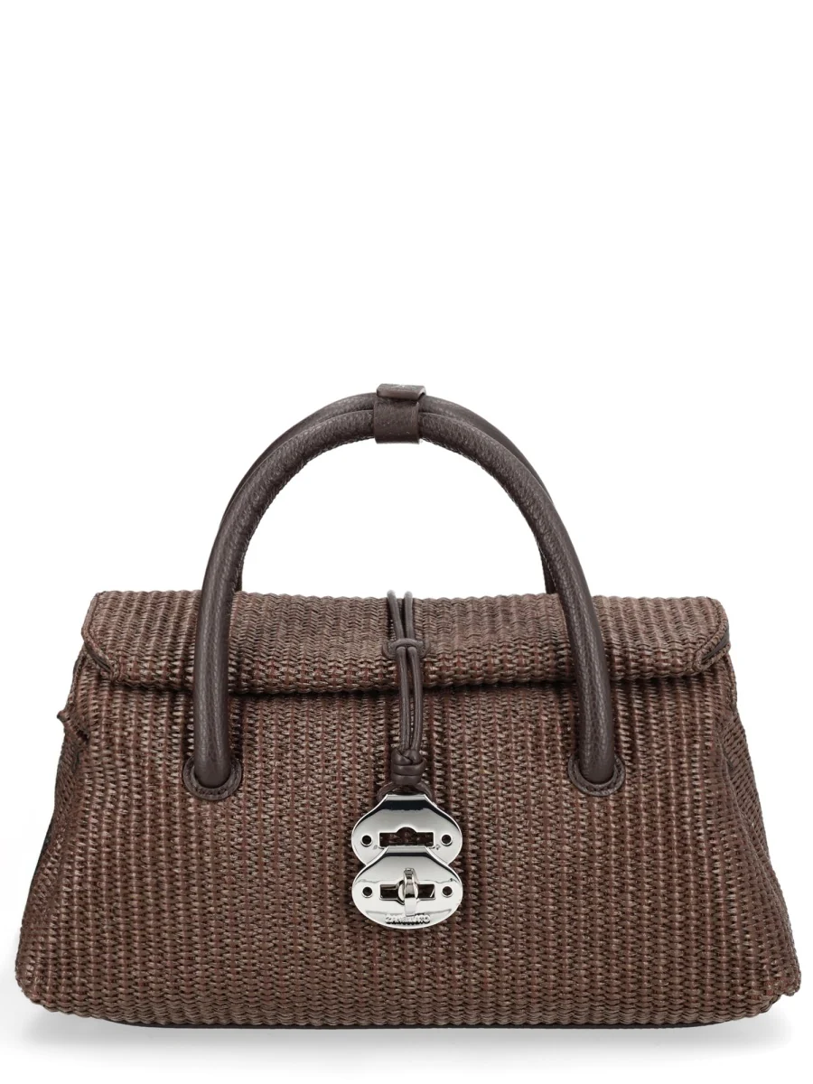 Reusable Handbag Dotta Vimini Brown Detailed