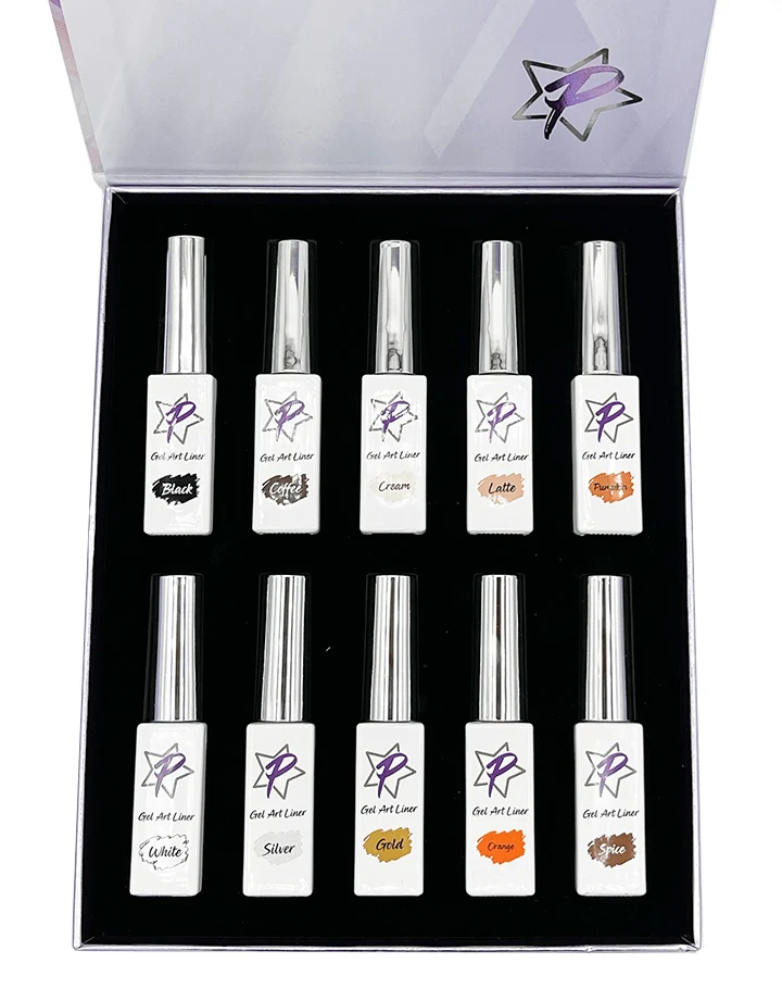 Comfortable 10 Piece Gel Art Liner Box Set - Fall Colors High-Quality