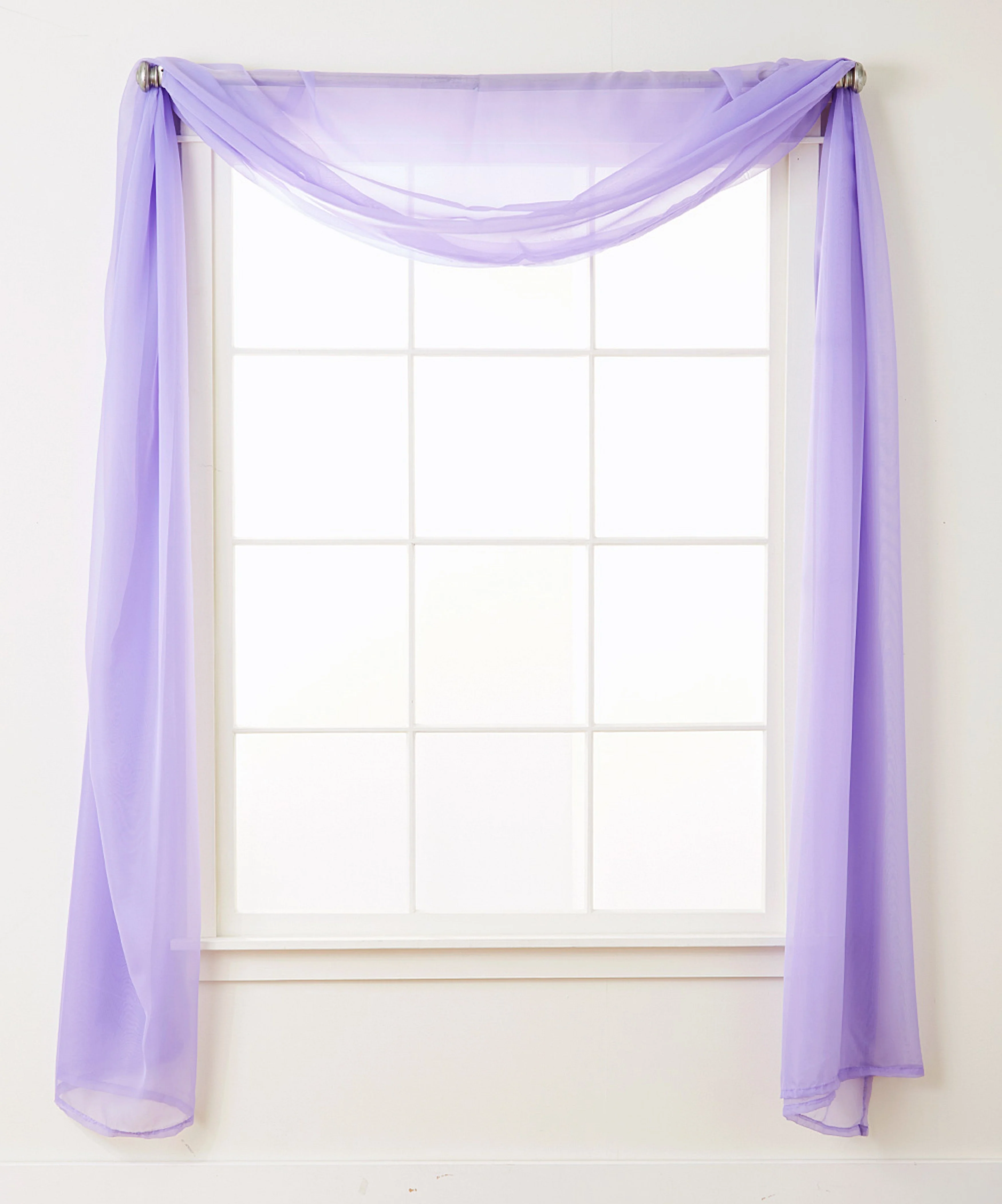 Sophisticated Mocassi Scarf Sheer Curtain Panel with 2 inch Rod Pocket 1 Piece 55 width X 216 Length Premium Material