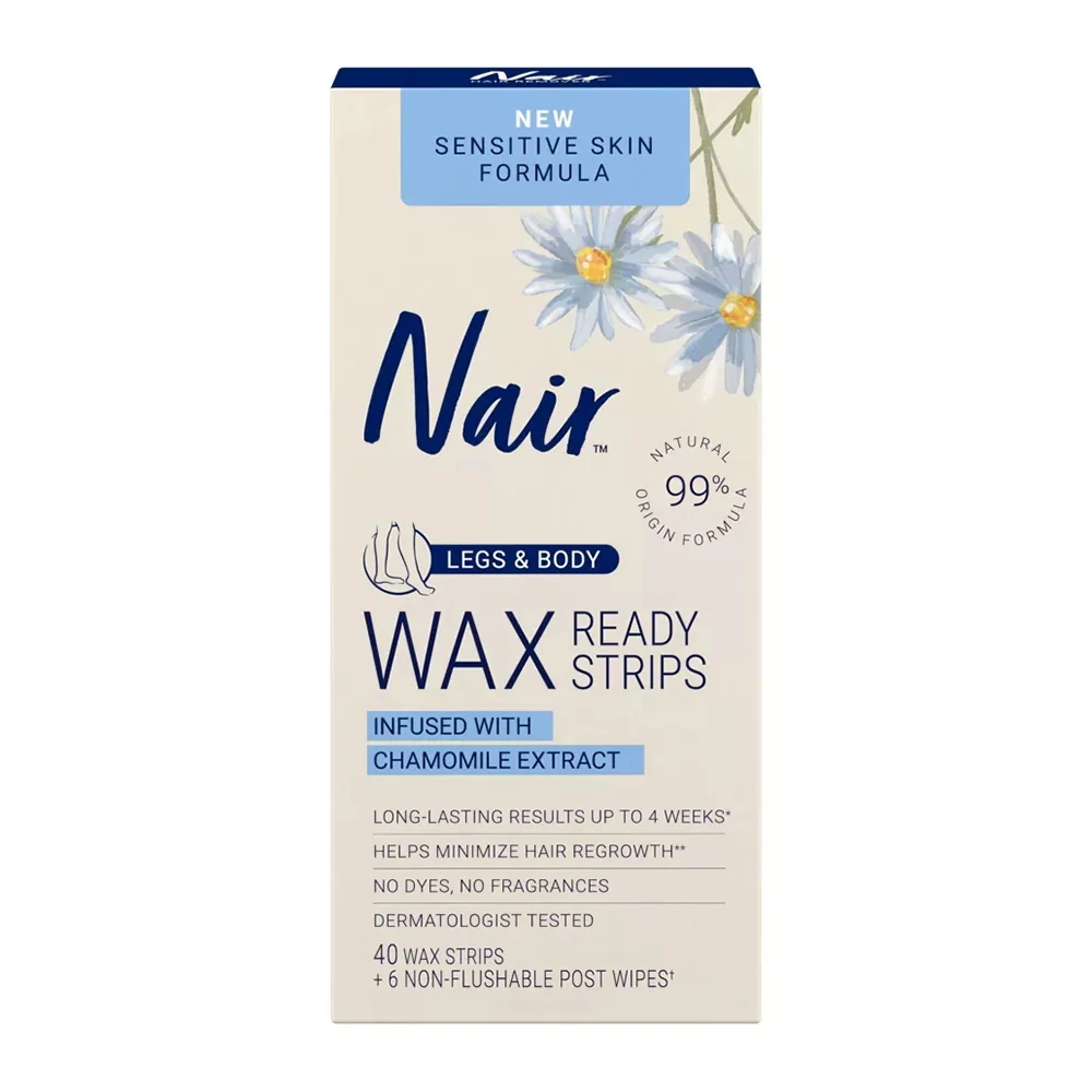 Detailed Nair Sensitive Ready Legs Body Wax Strips 40 ct High-Quality