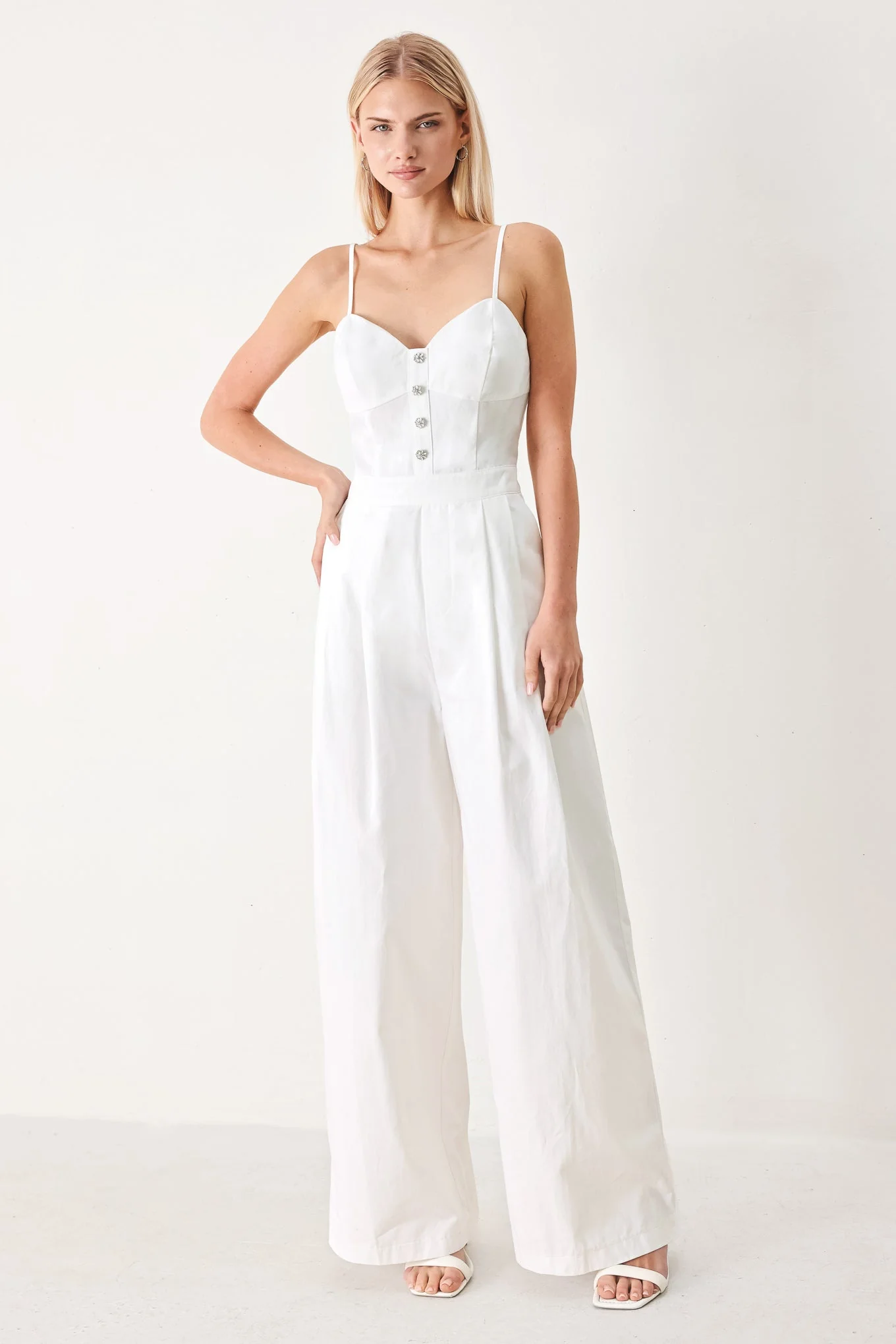 Convenient True Love Look Woven Jumpsuit Elegant