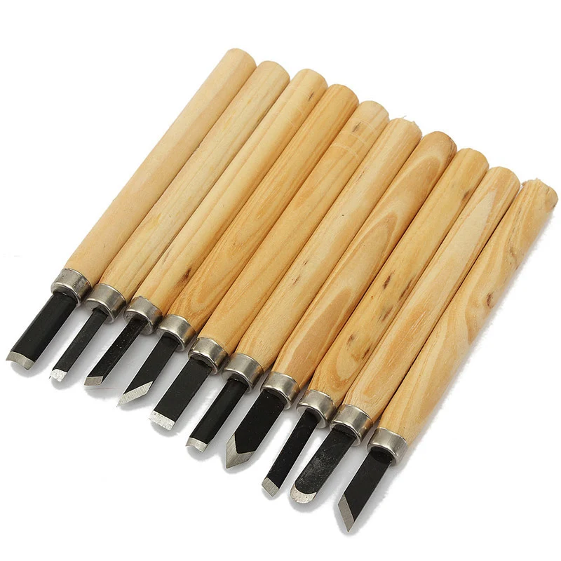 Efficient Wood Carving Chisel Knife Set 10 Pcs Sustainable