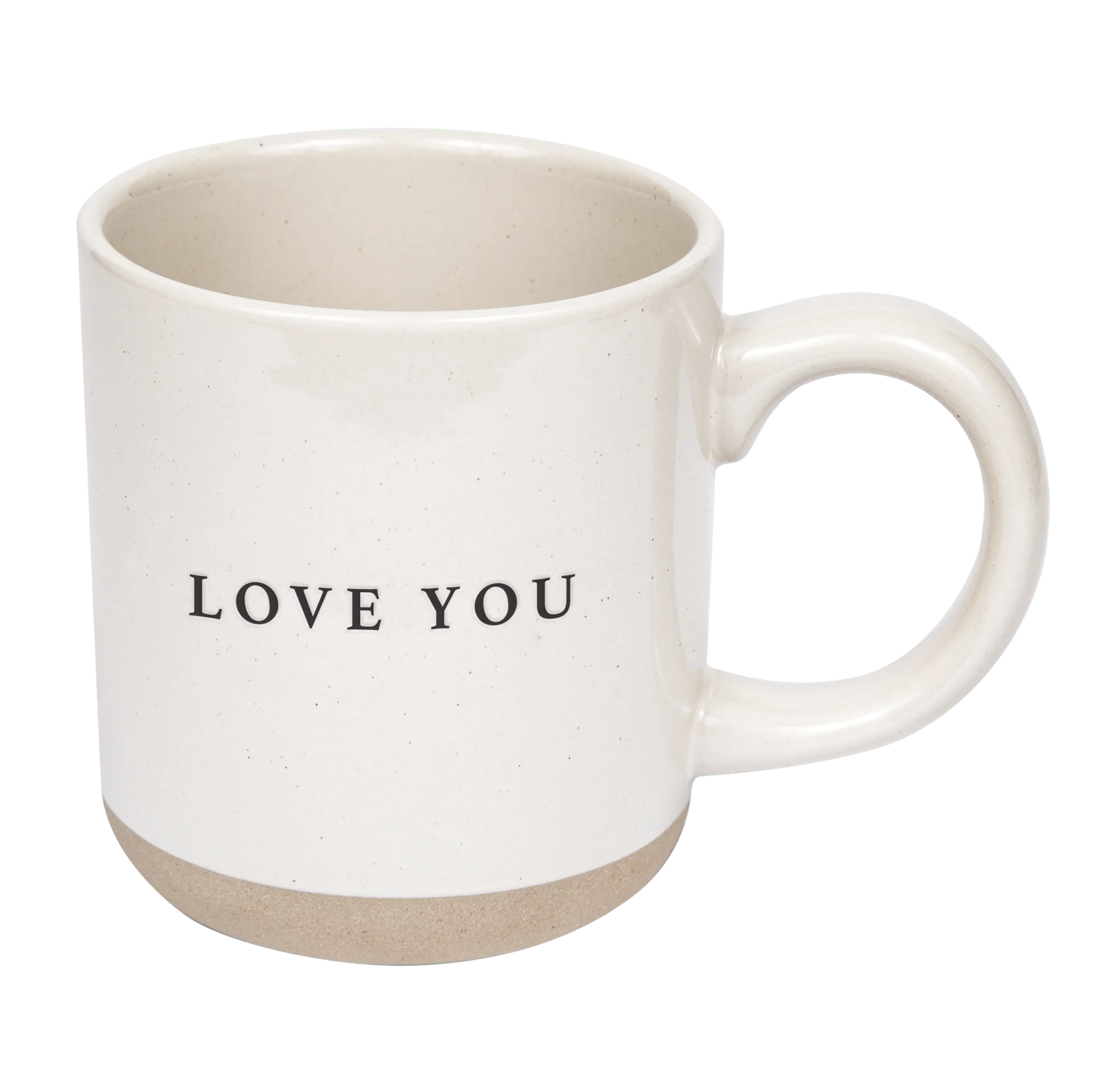 Premium Material Love You 14 oz Stoneware Coffee Mug Modern
