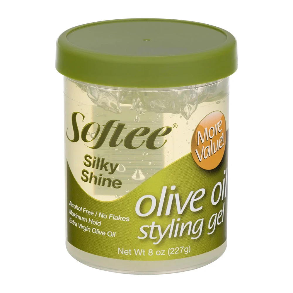 Enhanced Softee Silky Shine Olive Oil Styling Gel 8 Oz Recyclable