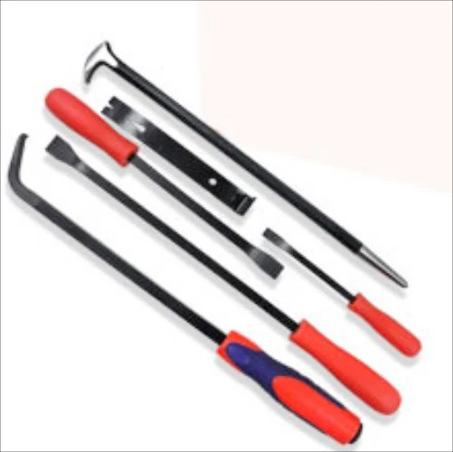 Fine 6pc Mechanic's Pry Bar Tool Set Heel Flat Curved Pure