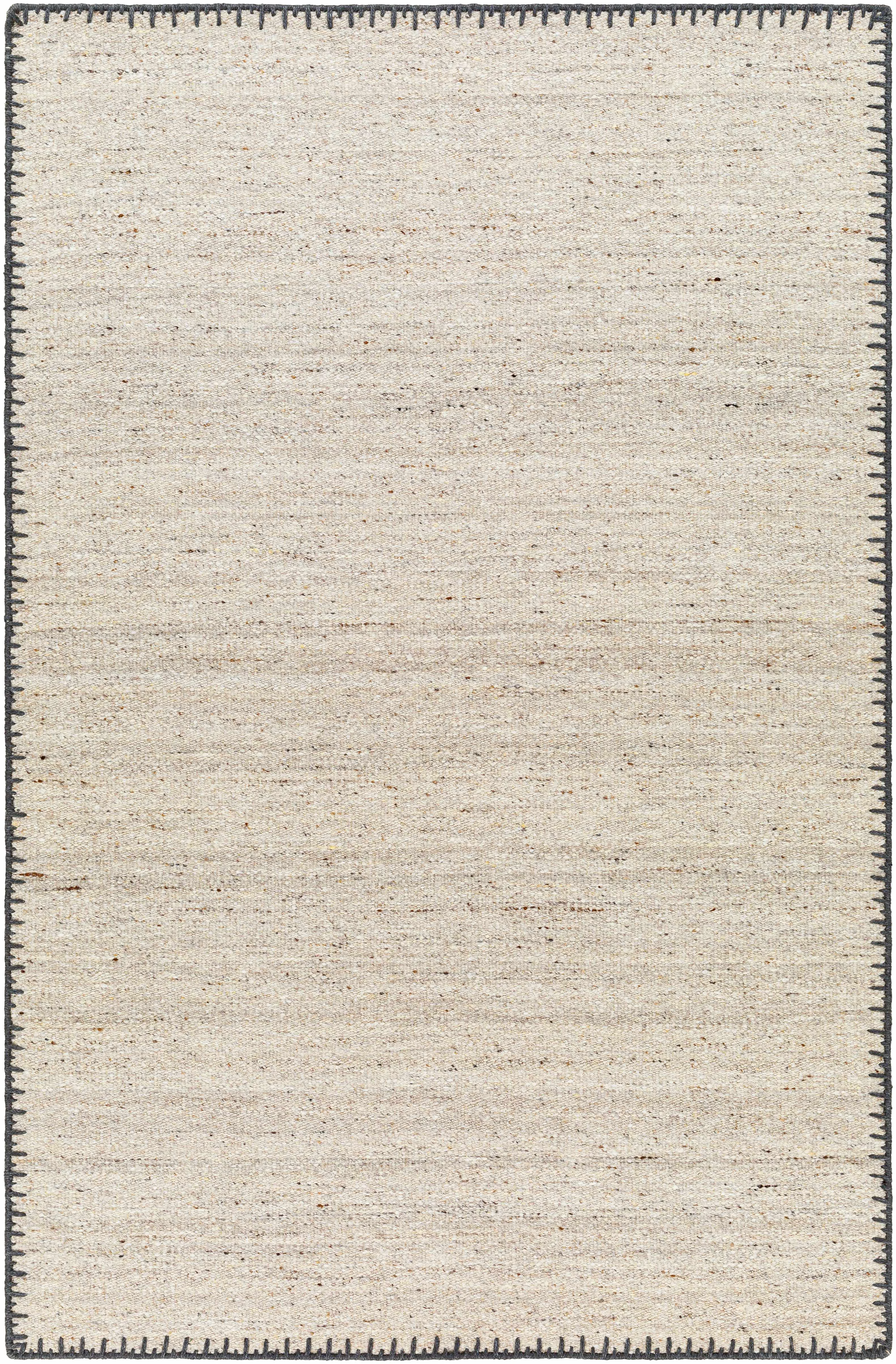 Sustainable Ayumu Beige Hand Woven Wool Area Rug Soft