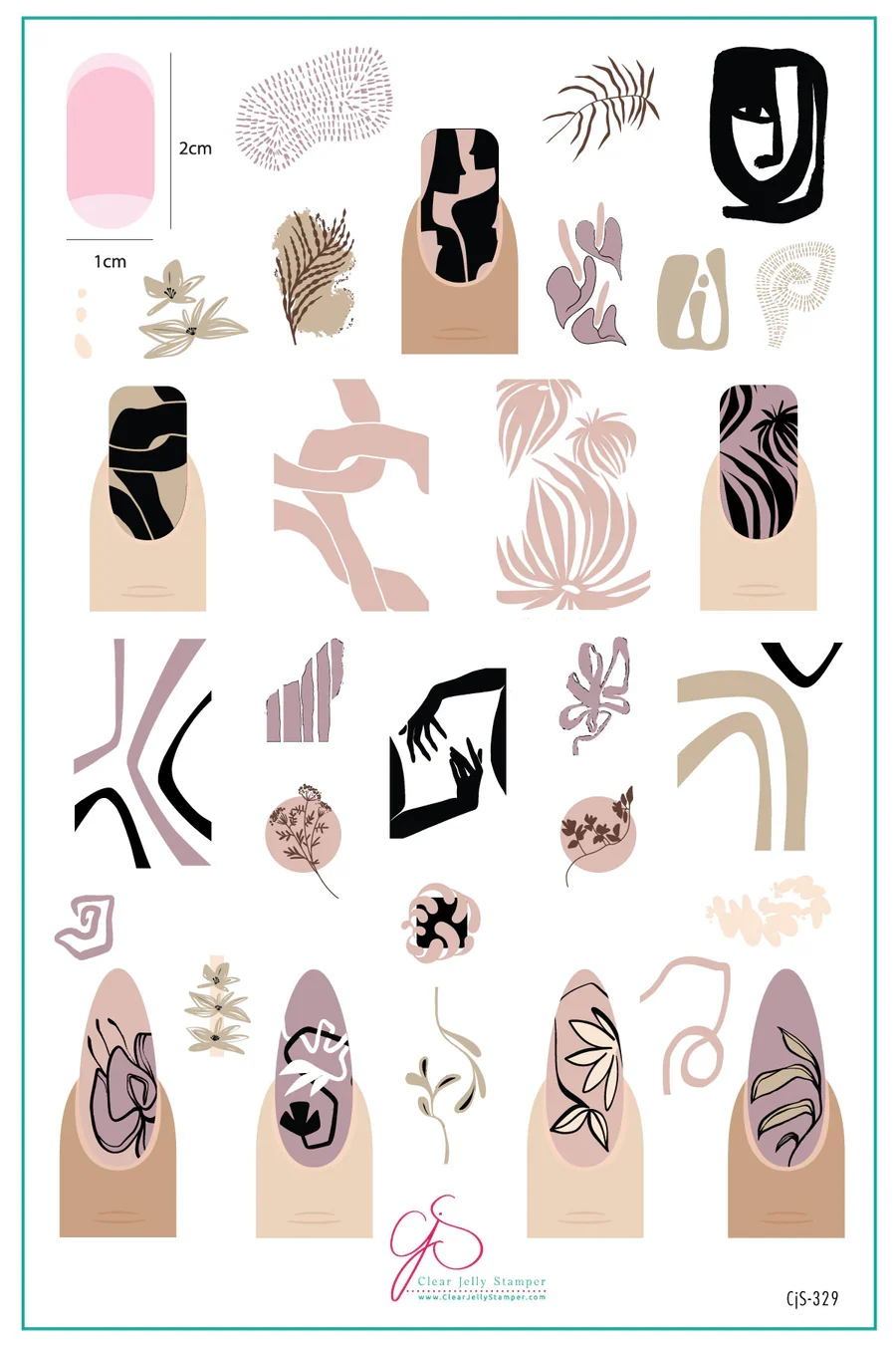 Fine Crafted Modern Muse CJS-329 - Clear Jelly Stamping Plate Stylish