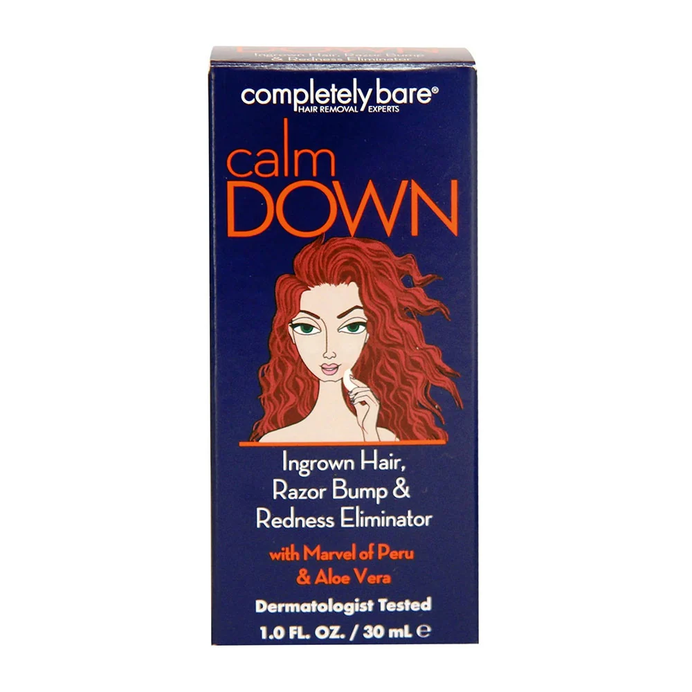 Detailed Completely Bare Calm Down Ingrown Hair Razor Bump and Redness Eliminator 1.0 Oz Soft