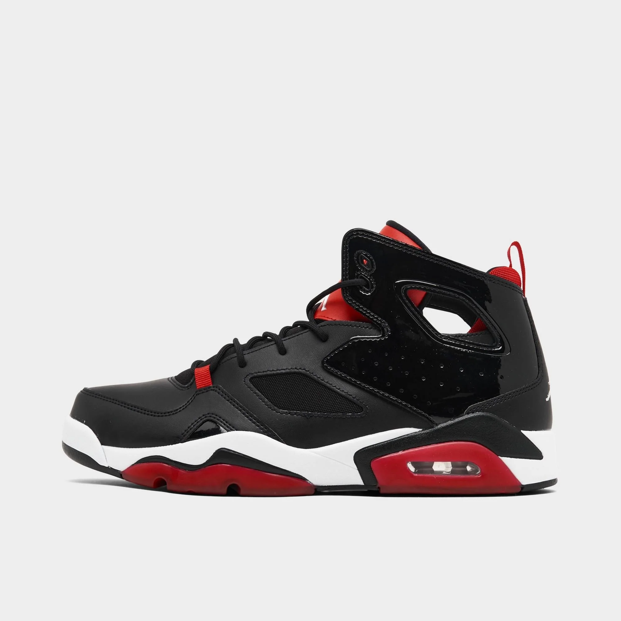 Breathable Air Jordan Men's Flight Club 91 'Black University Red' Sneakers High-Grade