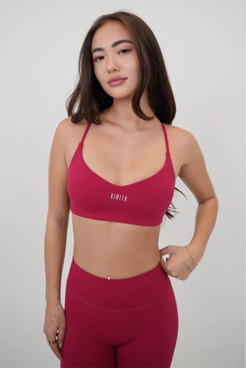 High-Grade I Live in Luxury Red Sports Bra Durable