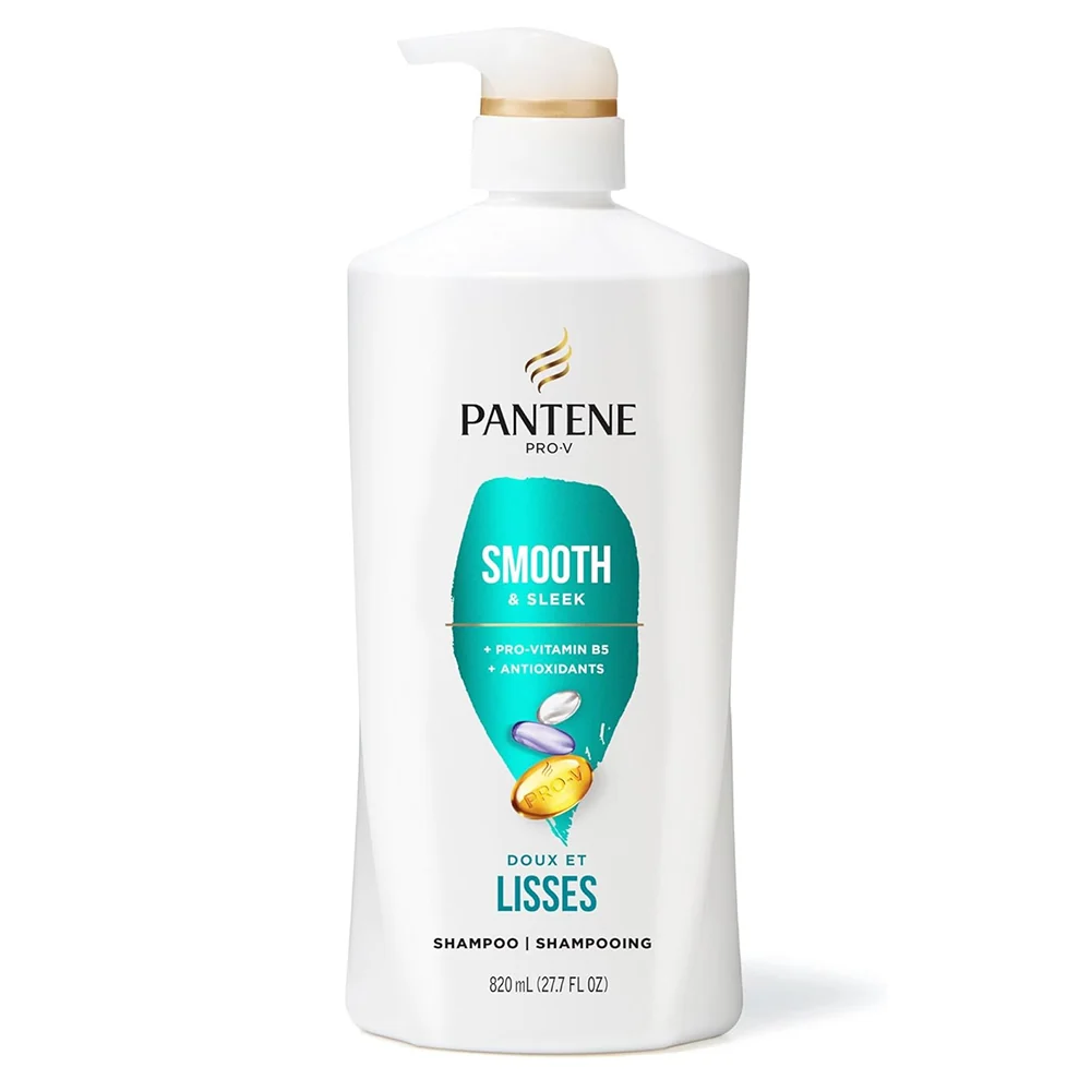 Smart Pantene Smooth and Sleek Hair Shampoo 27.7Oz 820ml Green