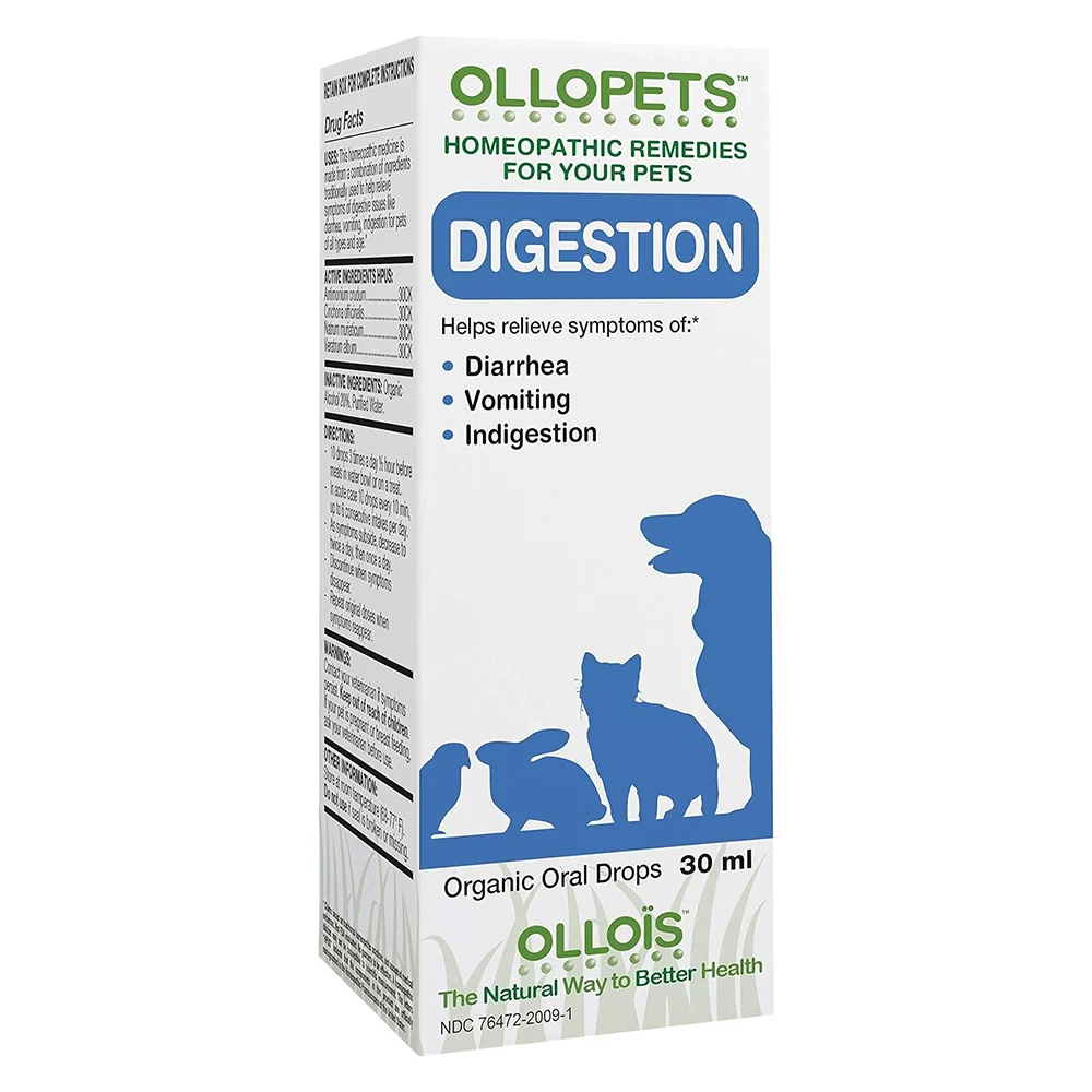 Responsible OLLOIS Homeopathic Digestion Support Herbal Liquid Drops for Pets 1Oz 30ml Expertly Made