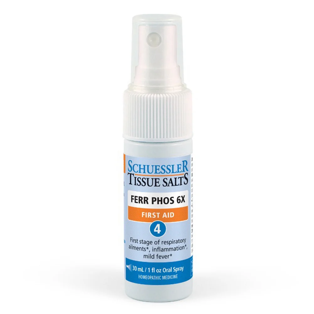 World-Class Schuessler Tissue Salts Ferr Phos 6X First Aid Oral Spray 1Oz 30ml Authentic