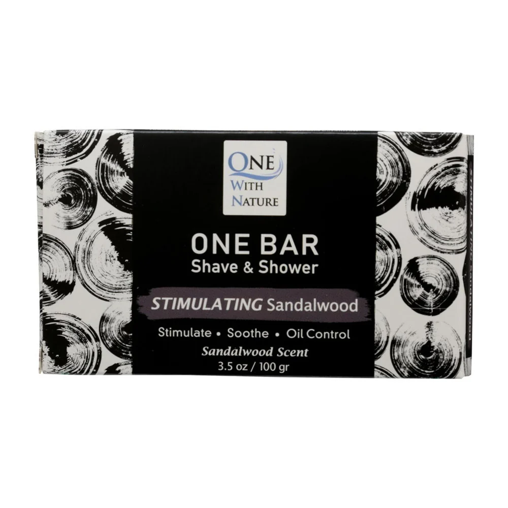 Official One Bar Shave And Shower Stimulating Bar Soap Sandalwood 3.5 Oz Next-Generation