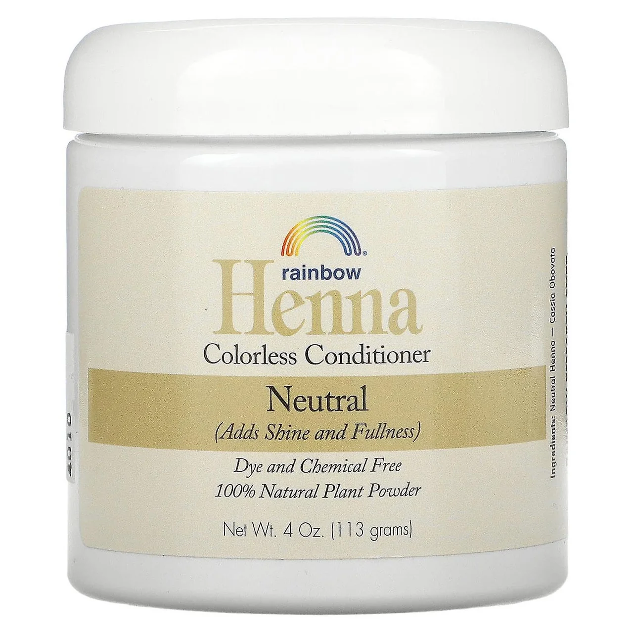 Consistent Rainbow Research Henna Hair Colorless Conditioner Neutral 4 Oz Original