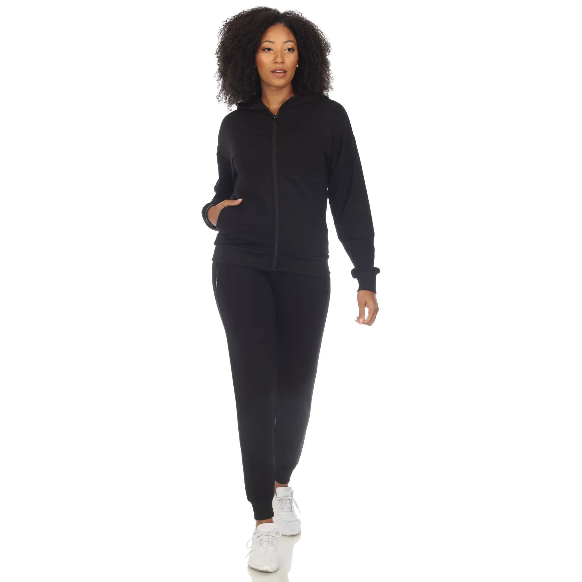 Smooth White Mark Women's Two Piece Fleece Sweatsuit Set Certified