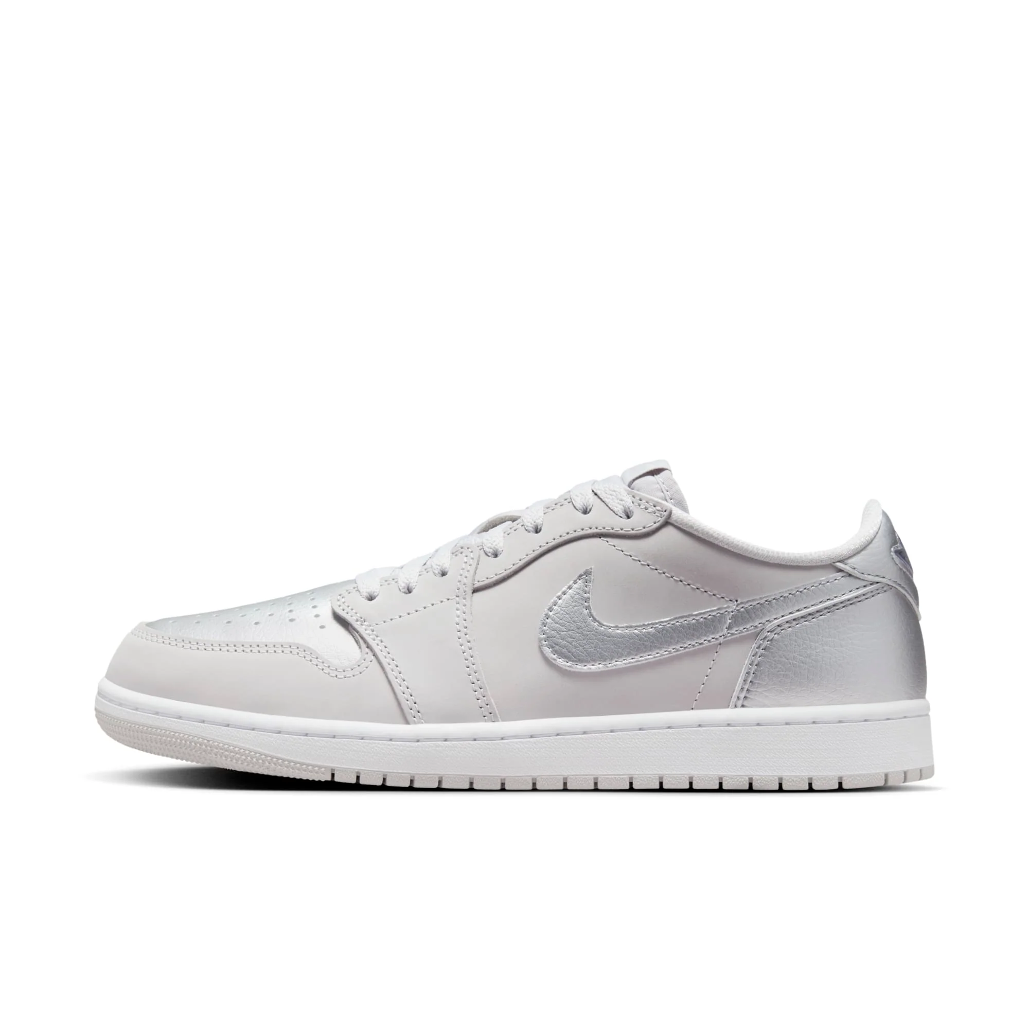 Verified Air Jordan Men's Retro 1 Low Og 'Metallic Silver' Sneakers Healthy