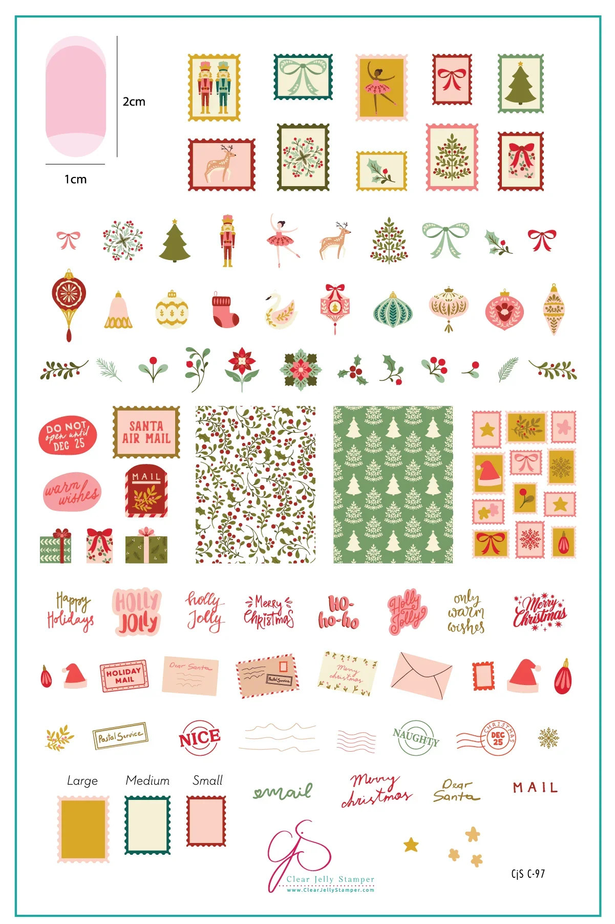 Functional Sugarplum Post CjSC-97 - Clear Jelly Stamping Plate Sophisticated