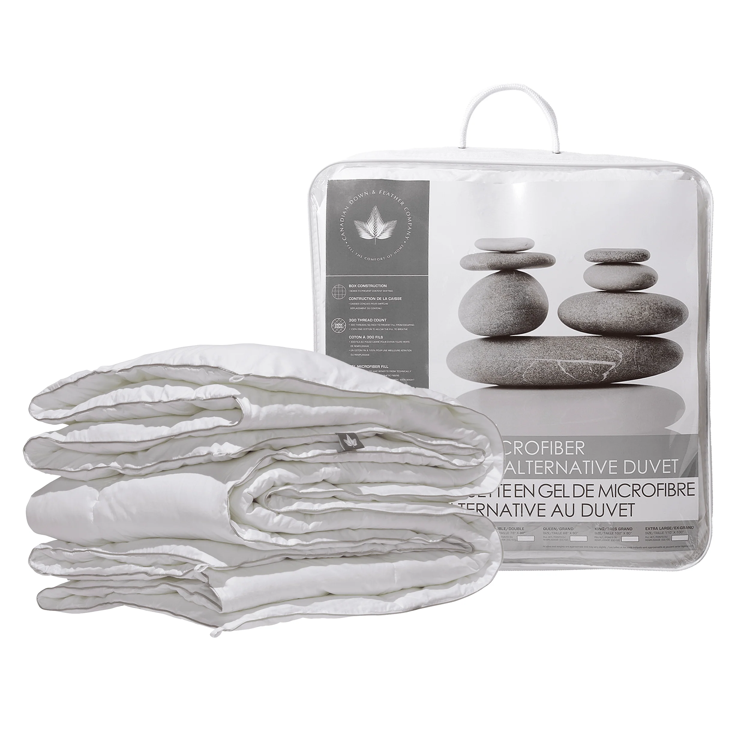 Exceptional Canadian Down Feather Company Gel Microfiber Down Comforter All Season Weight Professional