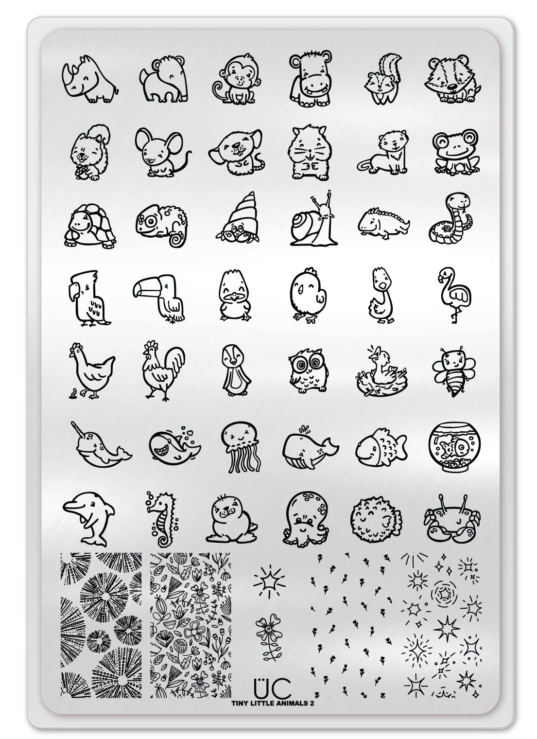 Prestigious Tiny Little Animals -02 - Uber Chic Stamping Plate Advanced