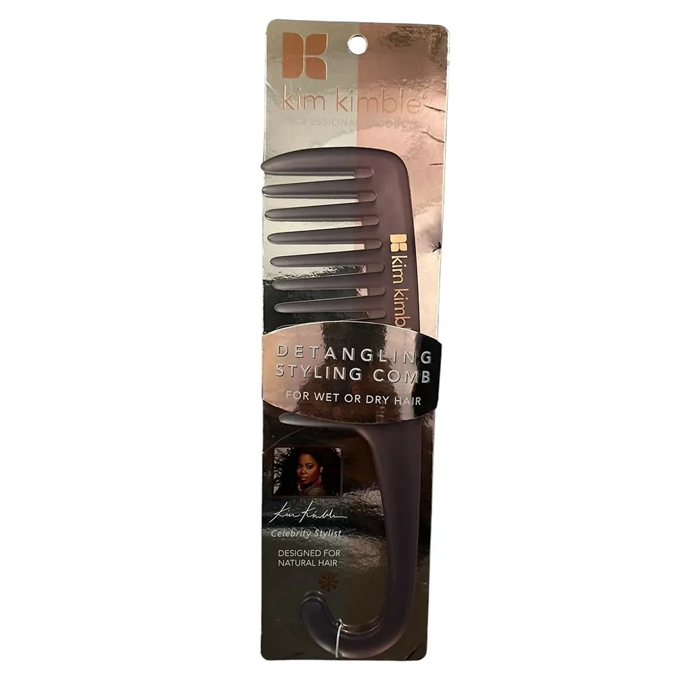 Professional Kim Kimble Detangling Styling Comb for Wet or Dry Hair 1Ea Authentic